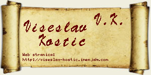 Višeslav Kostić vizit kartica
